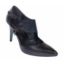 Pantofi stiletto dama din piele naturala toc 8cm - Model Roxanne Negru